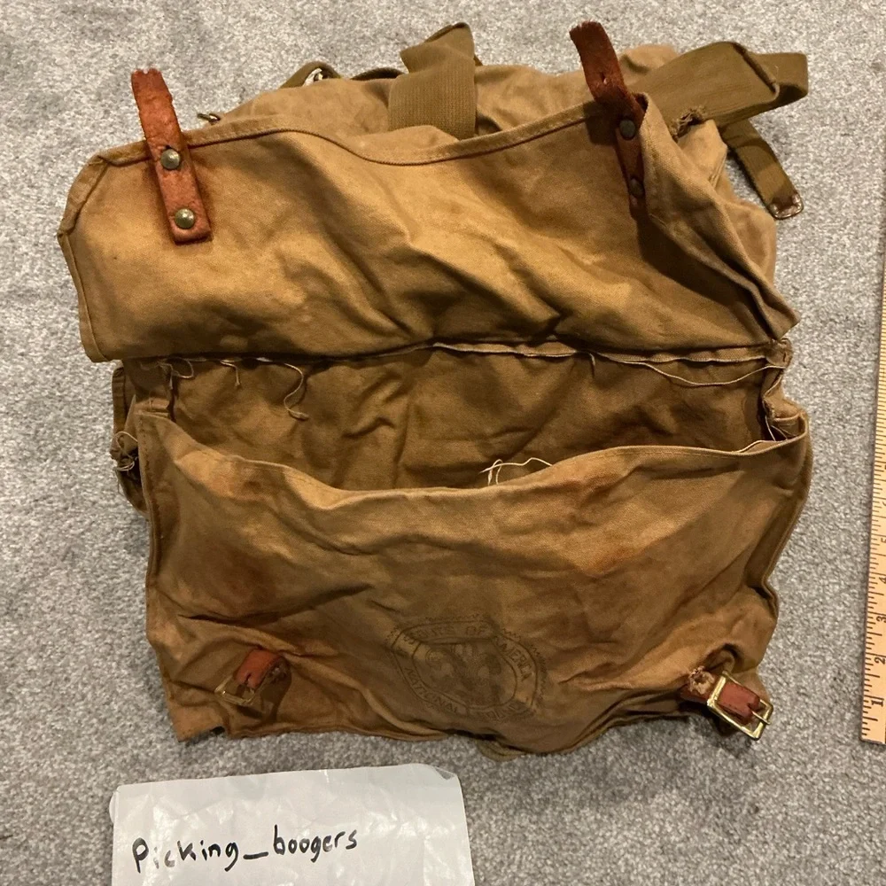 Vintage Boy Scouts Hiking, Canvas Backpack, And Cooking Set for‎ Outdoor Camping